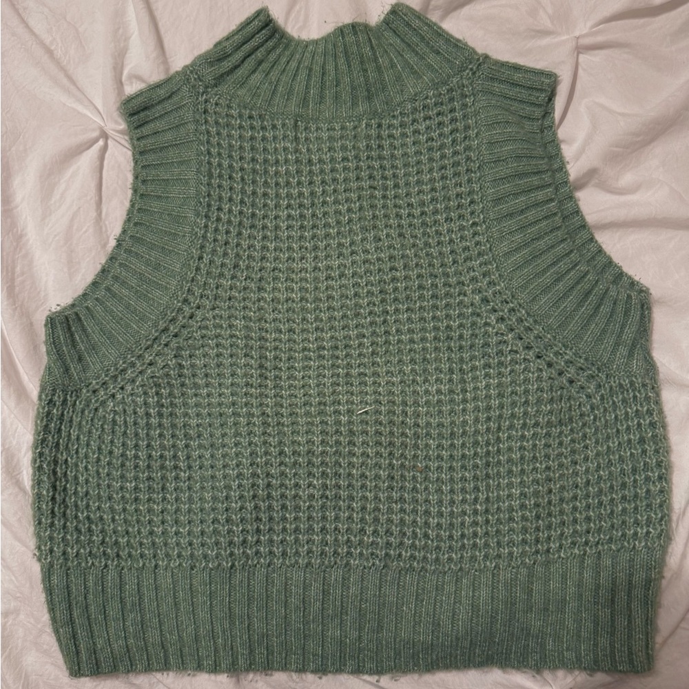 Sage Green Knit Vest, business casual.